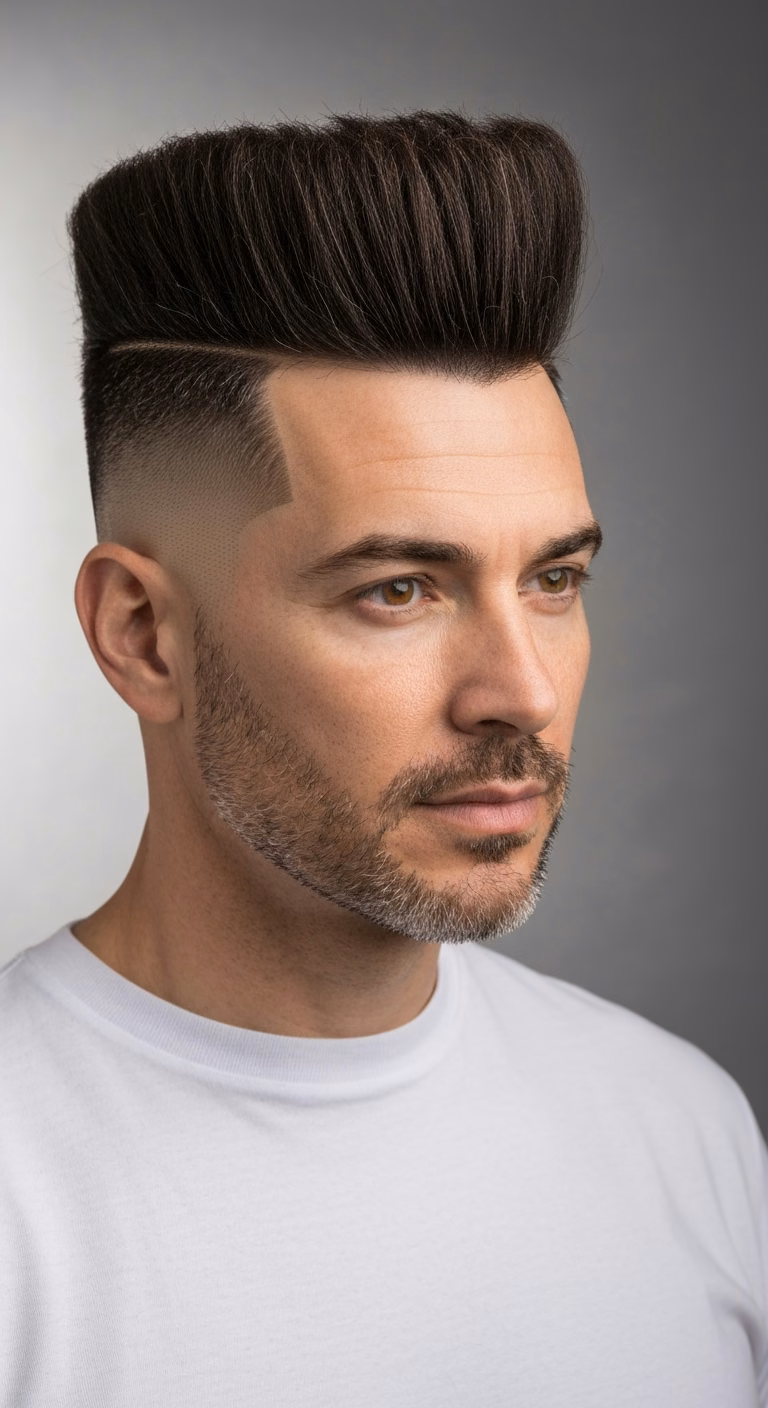 Mature High Top Fade