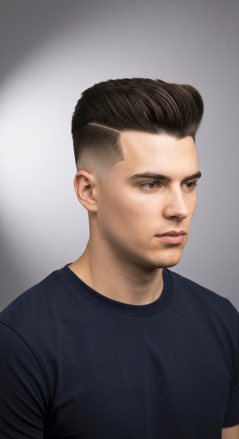 Scissor Cut High Top Fade