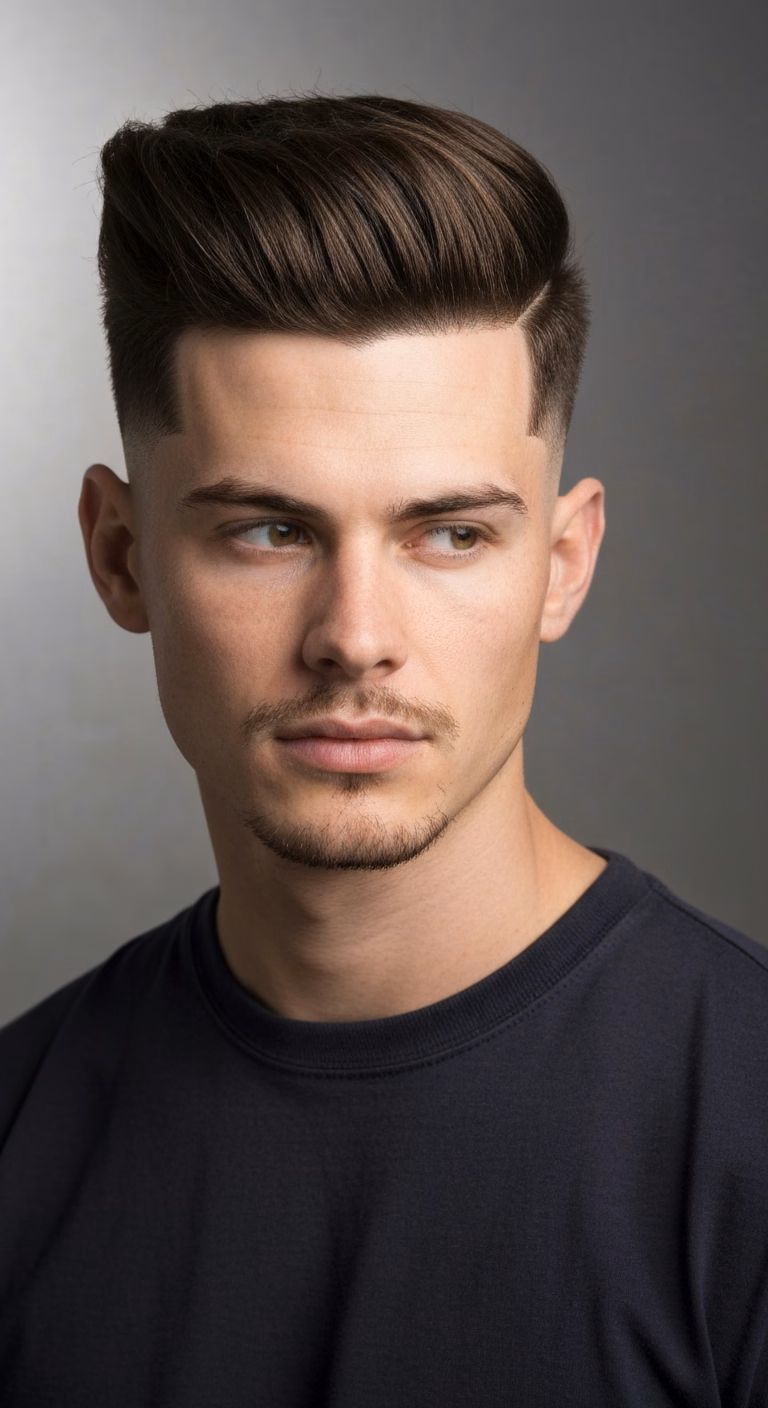 Side Part High Top Fade