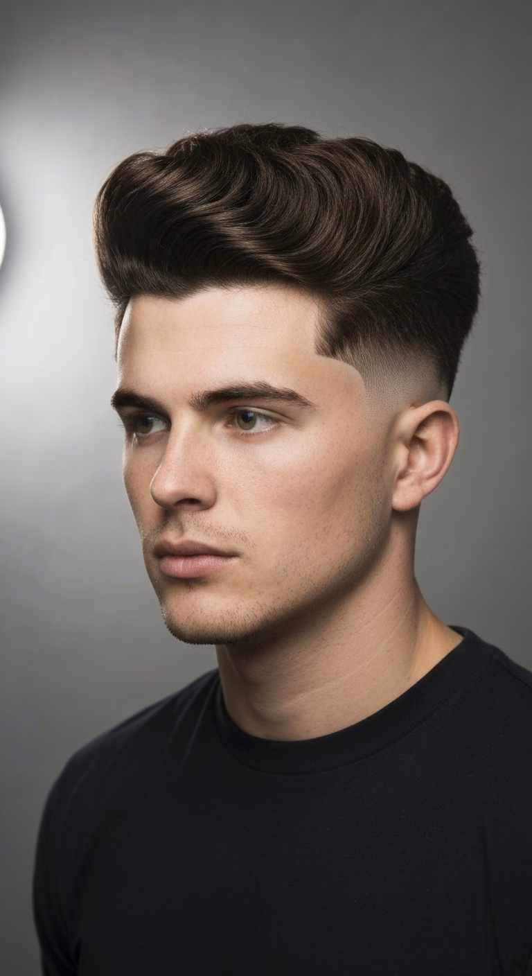 Wavy High Top Fade