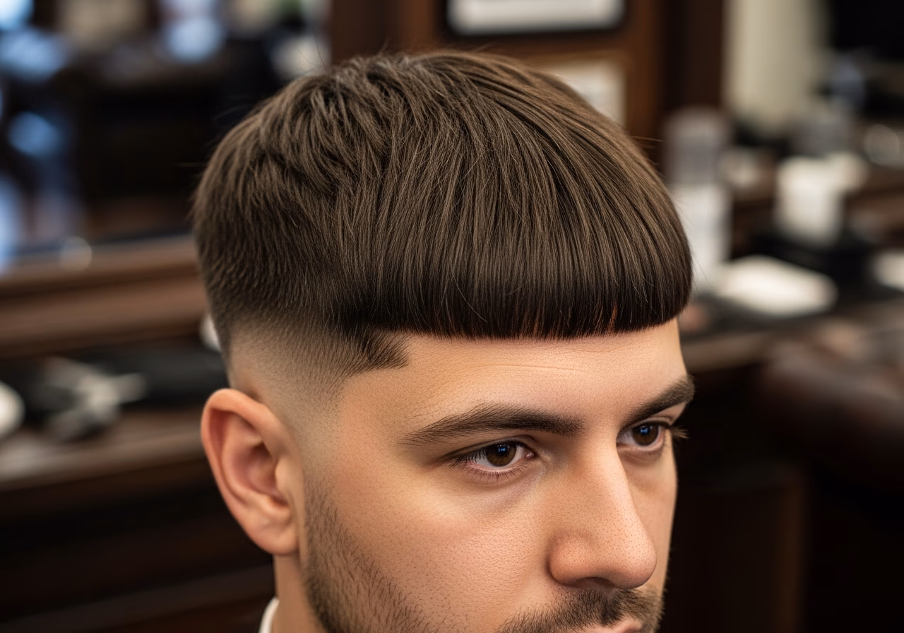 Horizontal Fringe Medium — for men with long or rectangular face shapes in 2026