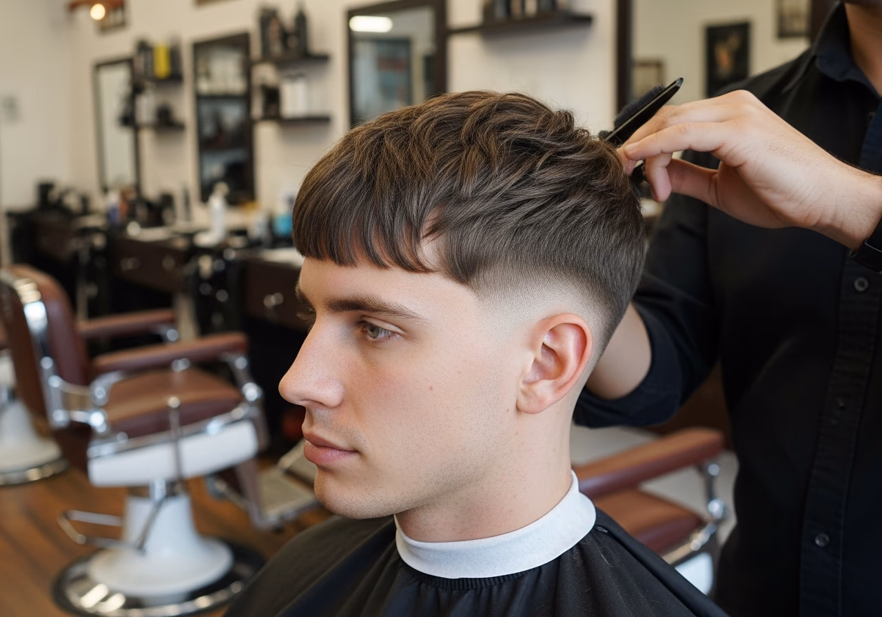 Horizontal Layered Crop — for men with long or rectangular face shapes in 2026