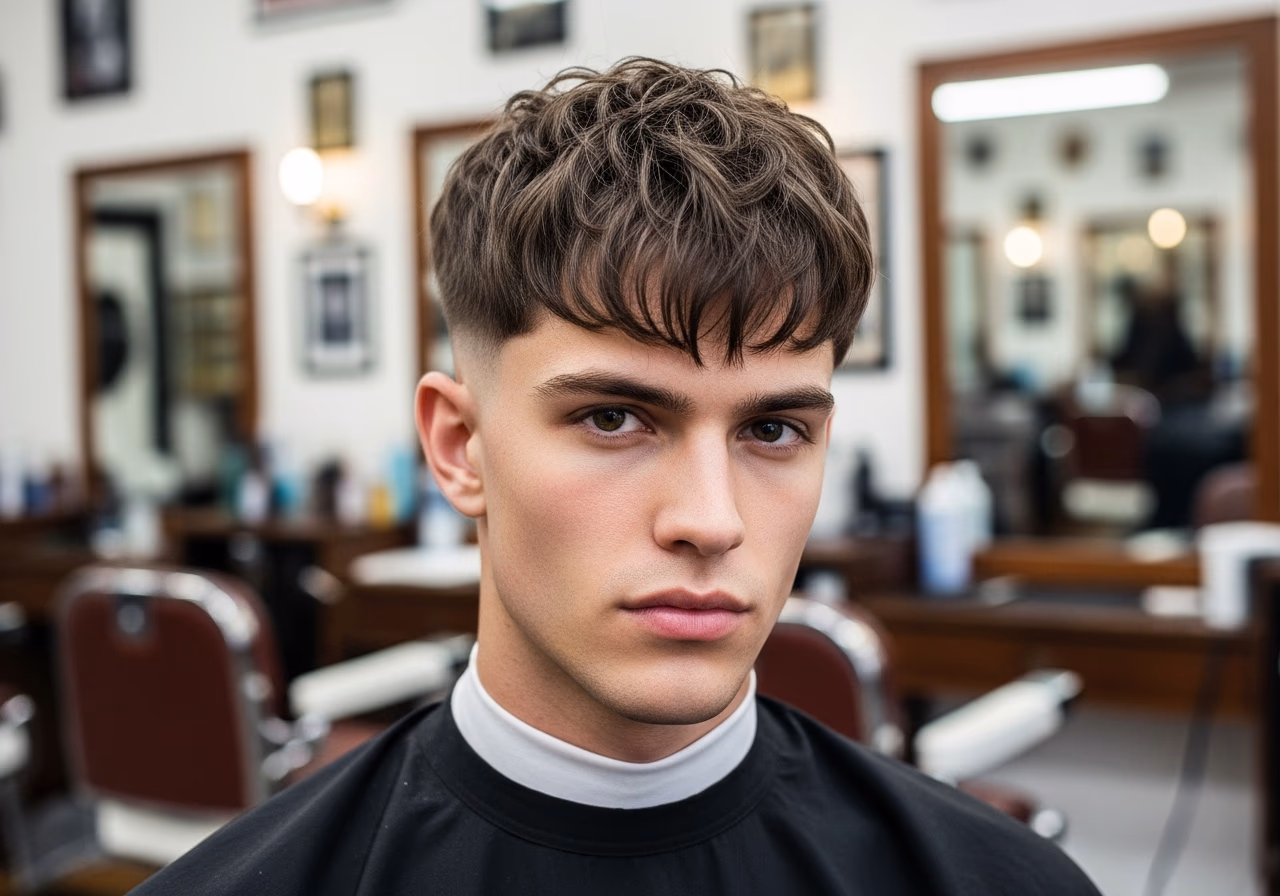 Rounded Messy Top Crop — for men with long or rectangular face shapes in 2026