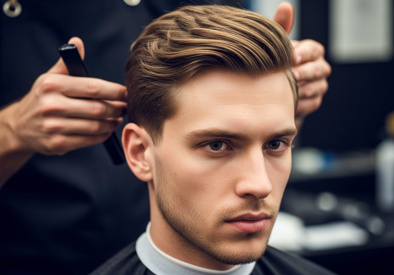 Rounded Temple Boost Crop — for men with long or rectangular face shapes in 2026