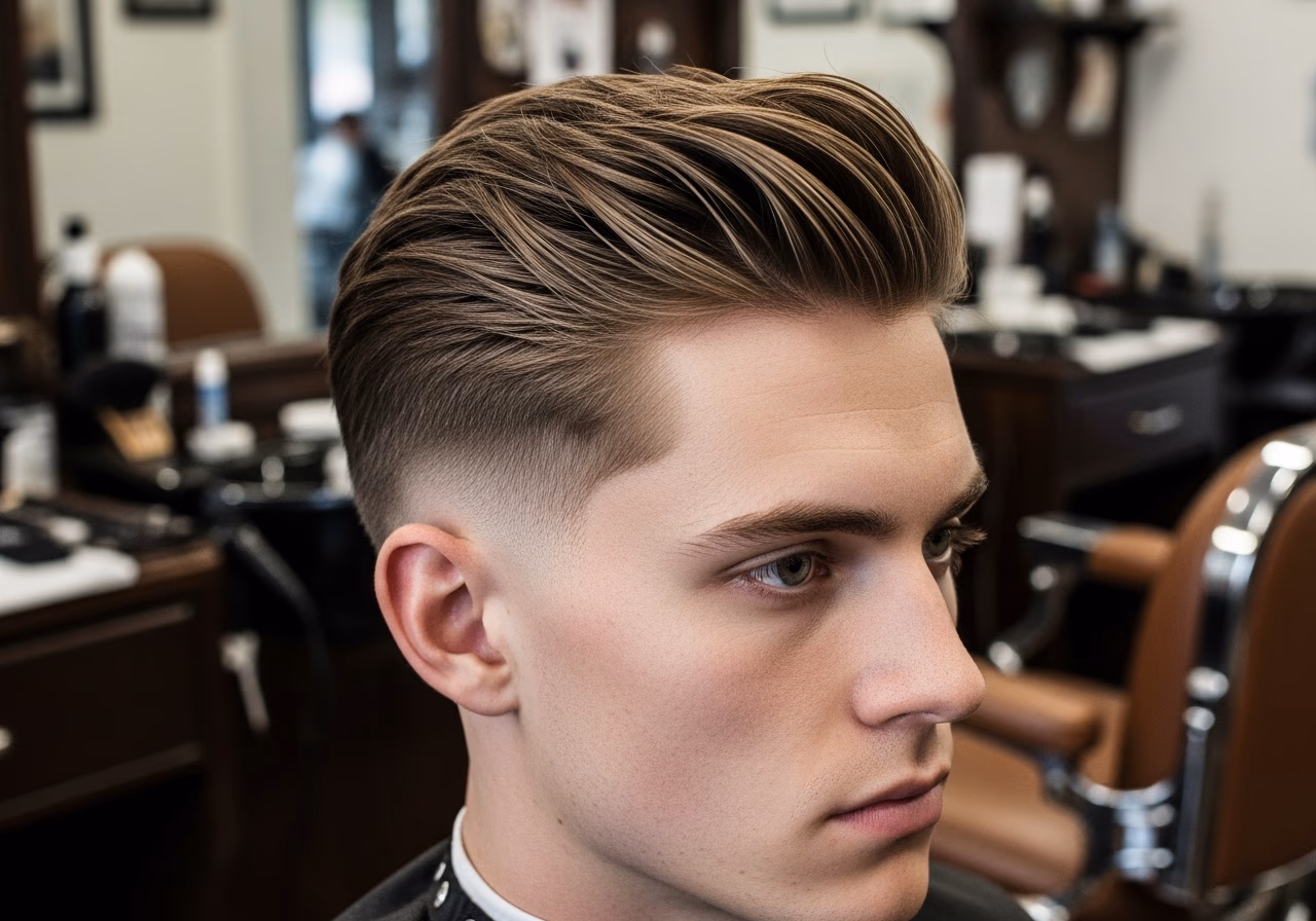 Side Volume Perm Crop — for men with long or rectangular face shapes in 2026