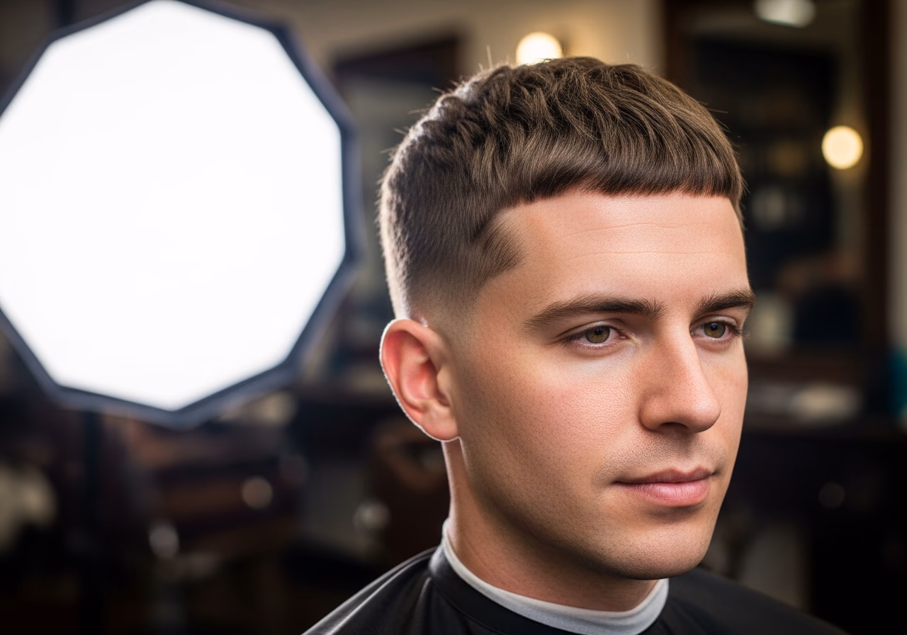 Temple Wide Short Crop — for men with long or rectangular face shapes in 2026