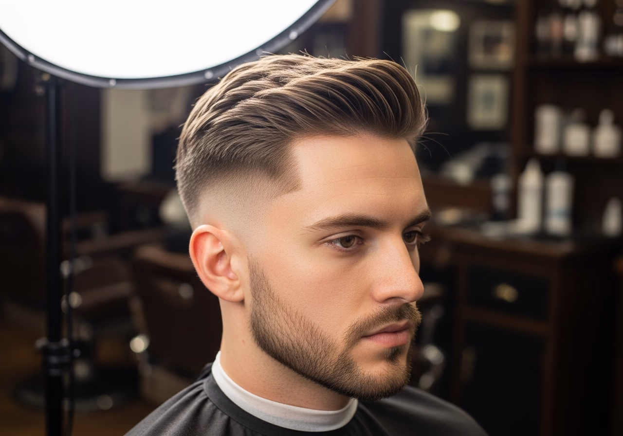 Temple Width Low Fade — for men with long or rectangular face shapes in 2026