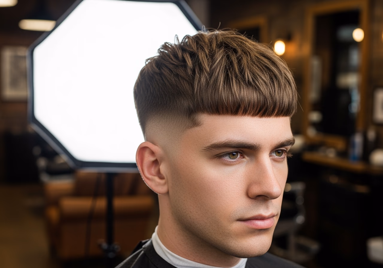 Voluminous Rounded French Crop — for men with long or rectangular face shapes in 2026