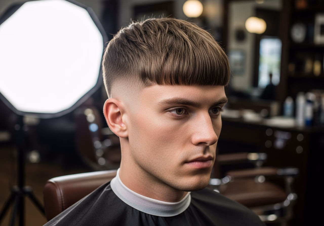 Wide Fringe Textured Taper — for men with long or rectangular face shapes in 2026