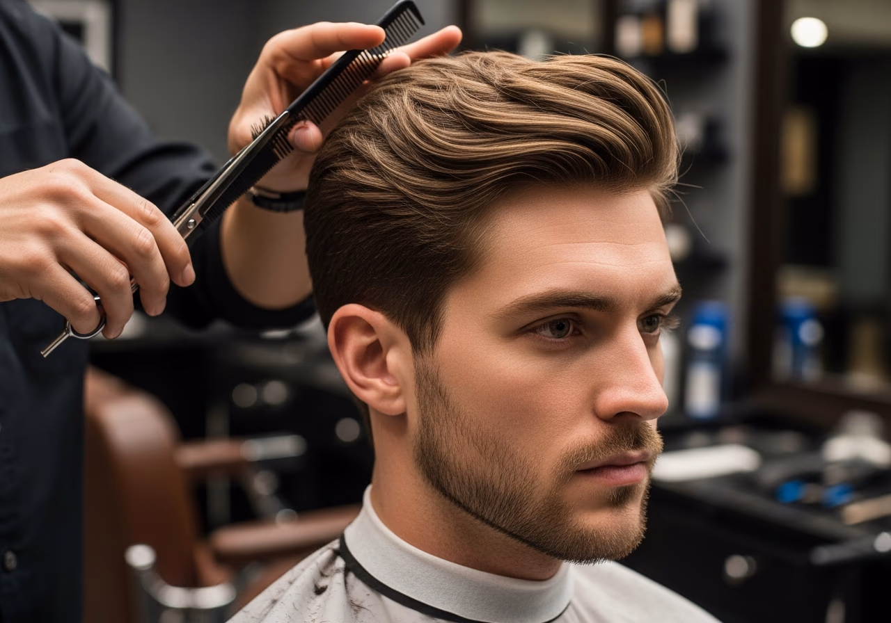 Wide Mop Side Emphasis — for men with long or rectangular face shapes in 2026