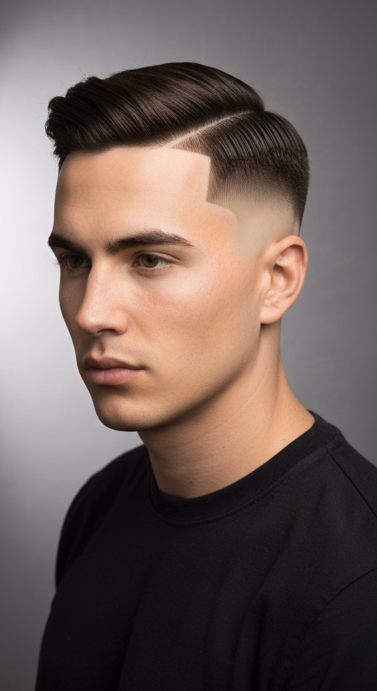 Curtains with Low Fade — curtains haircut and middle part for men in 2026