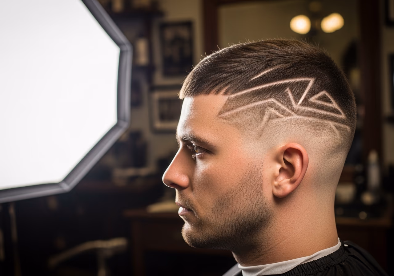 Buzz Cut Design — for men with round face shapes in 2026