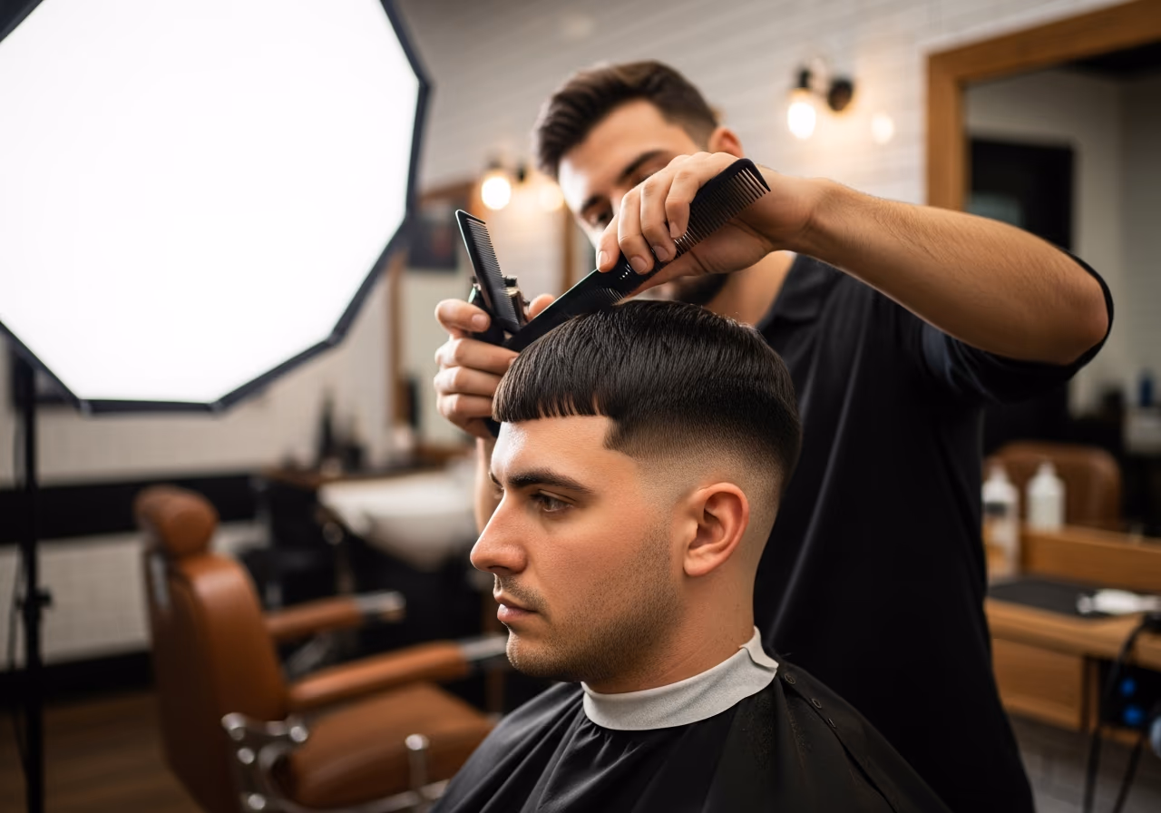 Caesar Cut — for men with round face shapes in 2026