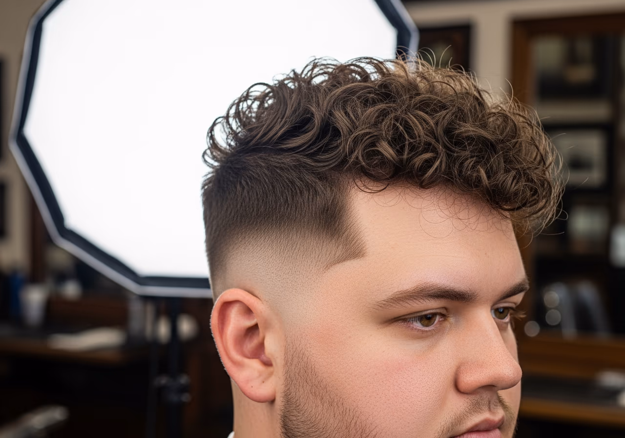 Curly Fade — for men with round face shapes in 2026