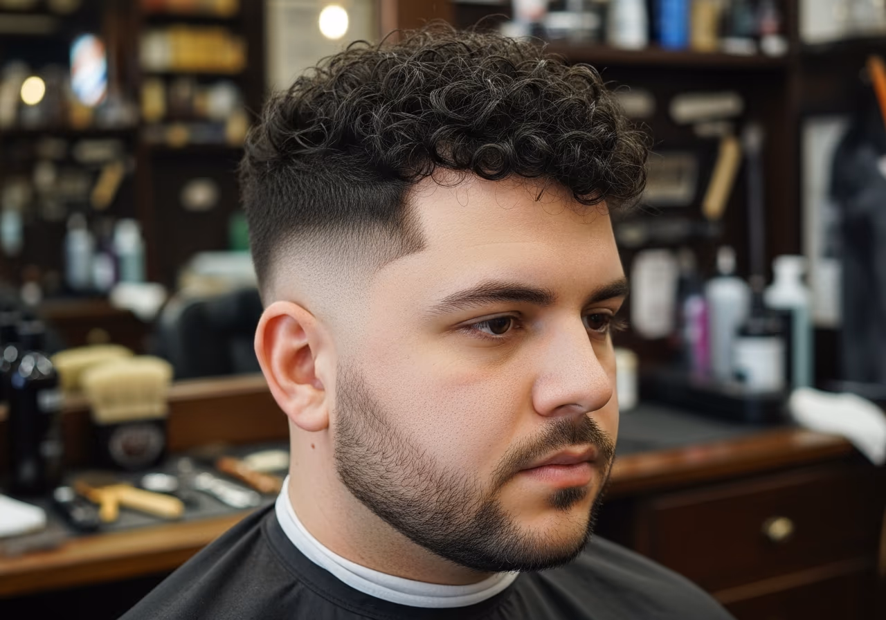 Curly Hair Undercut — for men with round face shapes in 2026