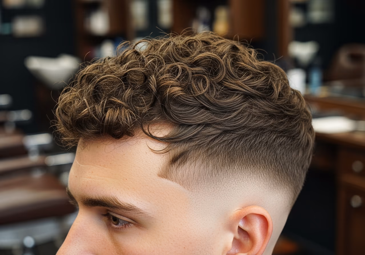 Curly with Undercut — for men with round face shapes in 2026