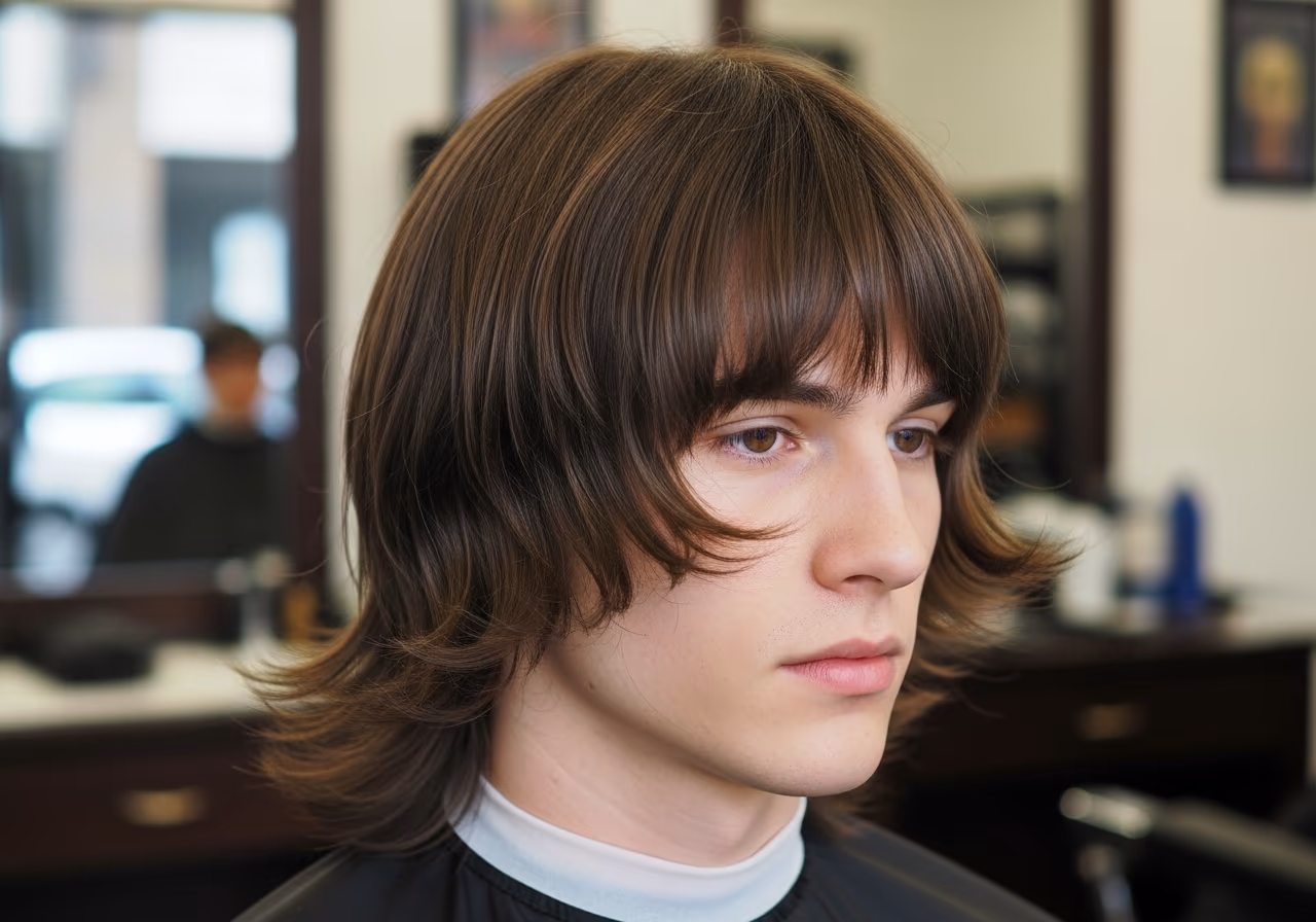 Curtain Bangs Long Layers — for men with round face shapes in 2026