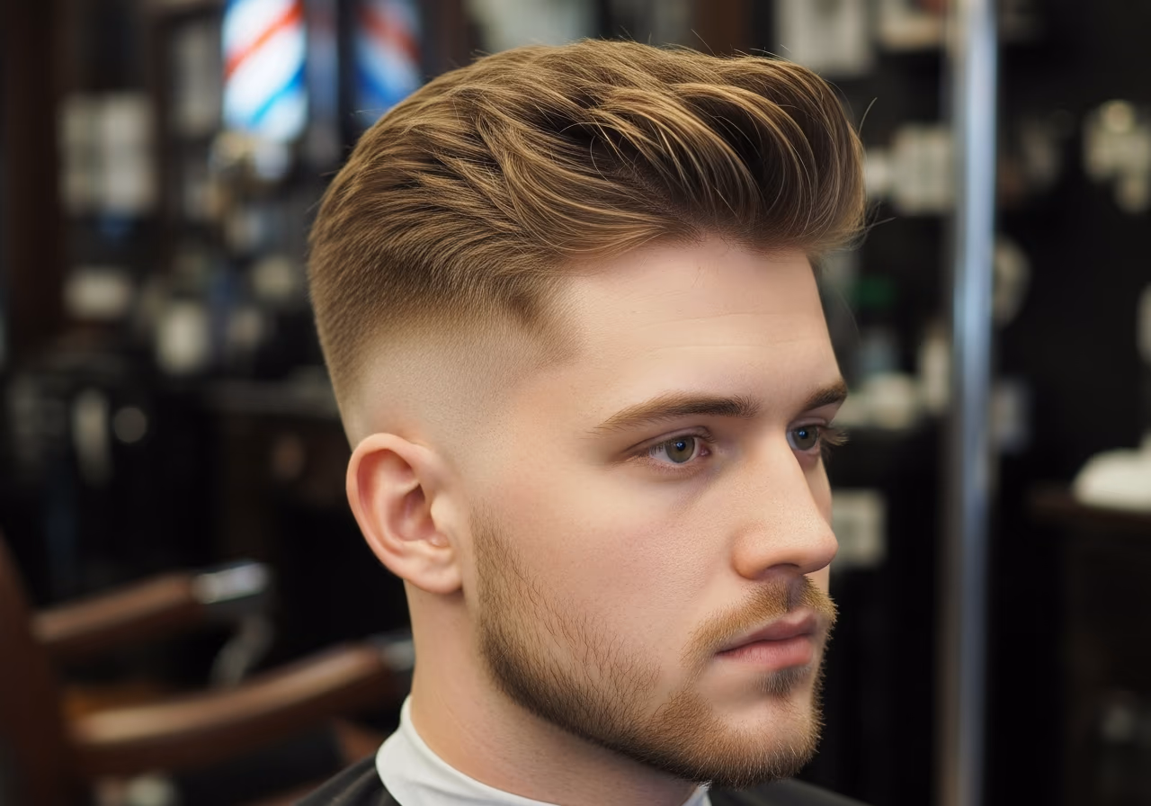 High Fade Textured Top — for men with round face shapes in 2026