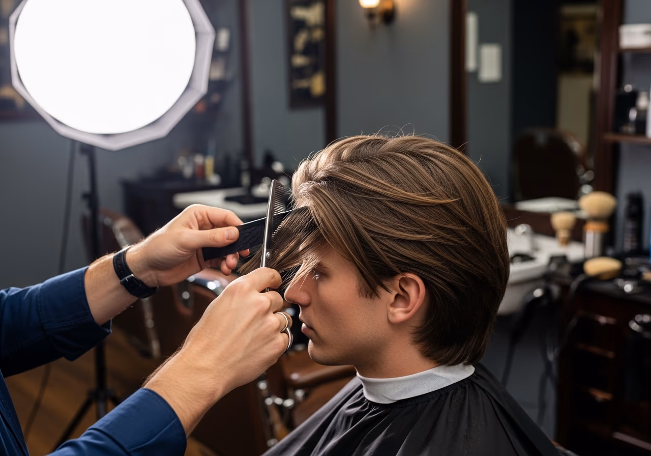 Layered Mid Length — for men with round face shapes in 2026