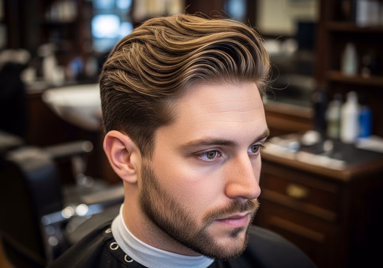 Side Swept Waves — for men with round face shapes in 2026
