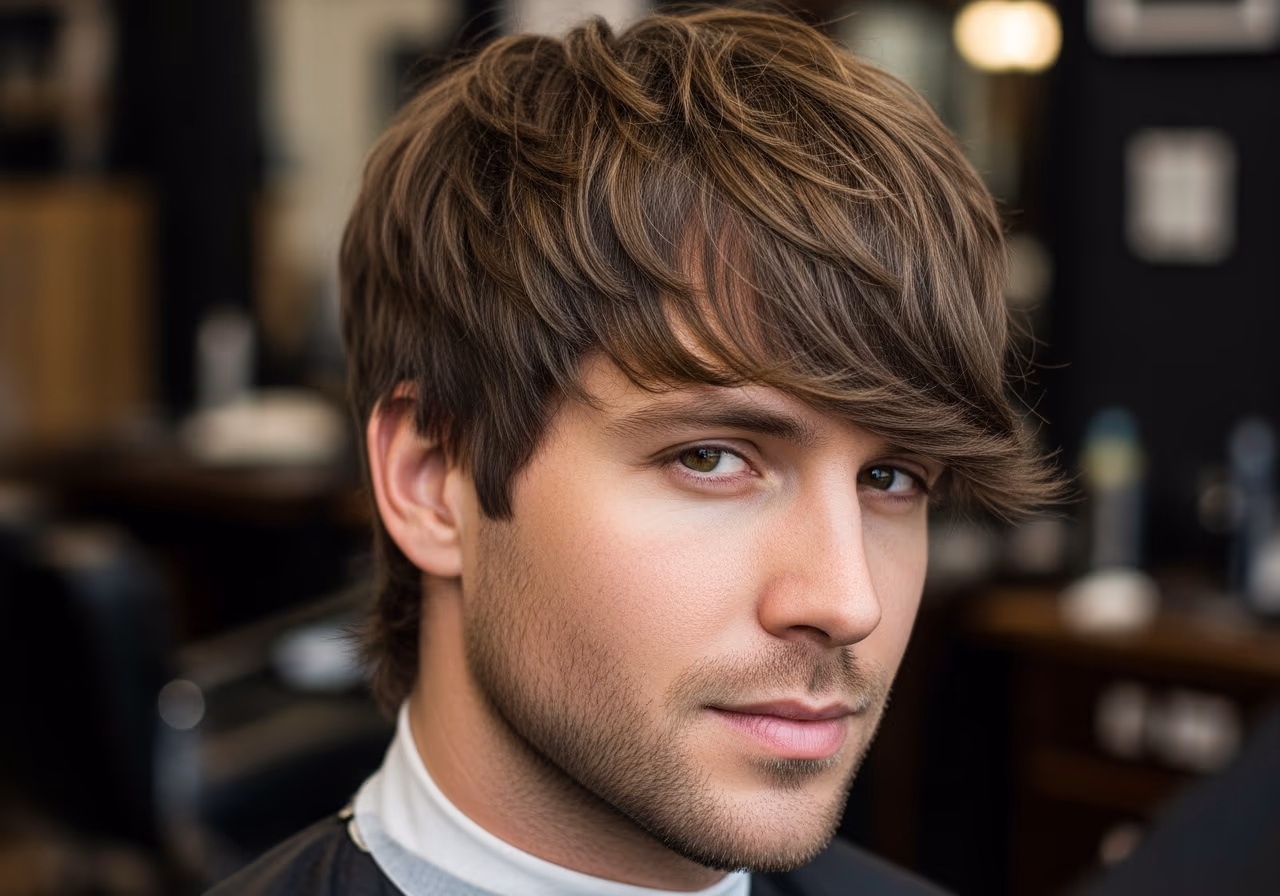 Textured Shag — for men with round face shapes in 2026