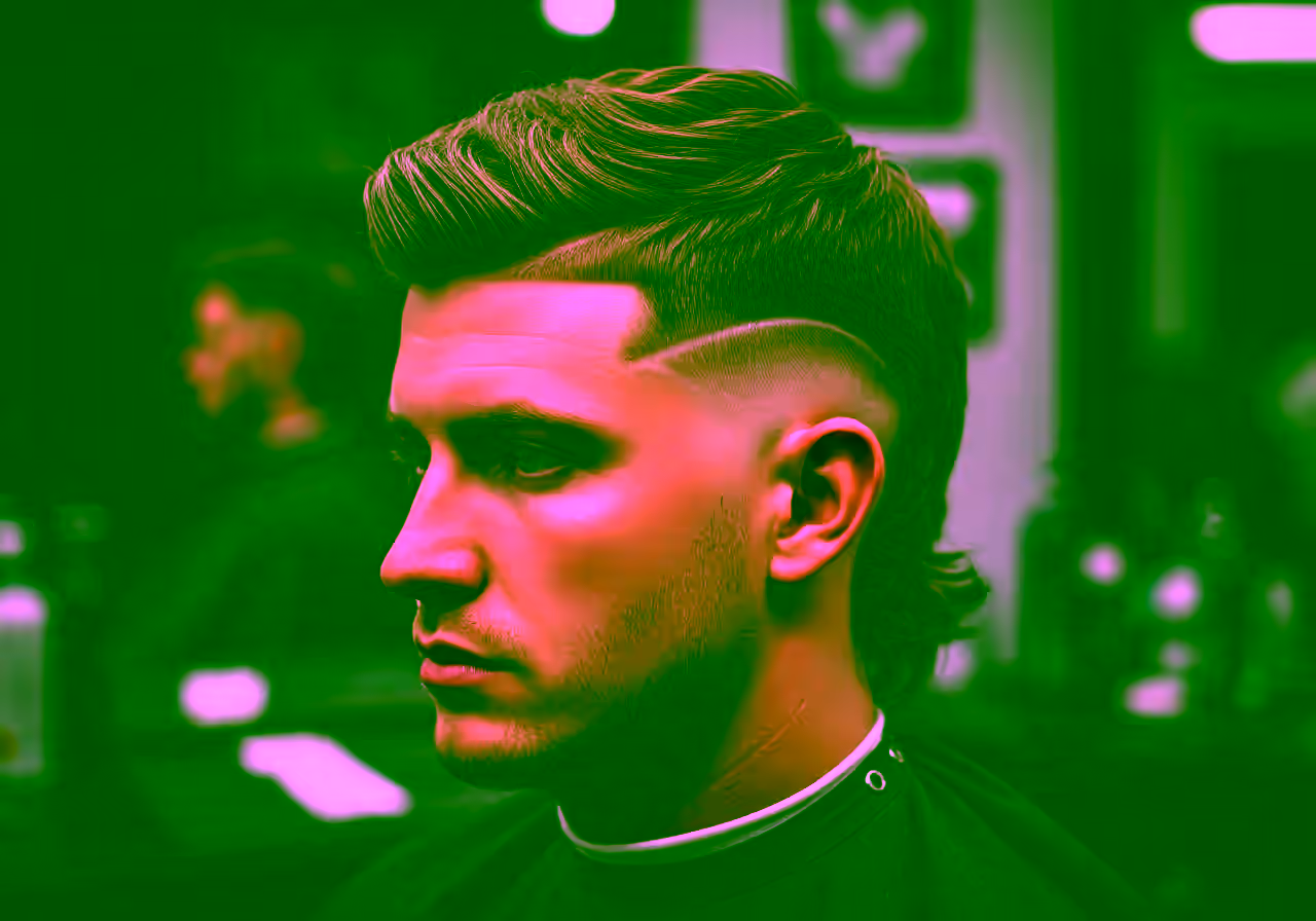 Mullet with Hard Part — modern mullet for men in 2026