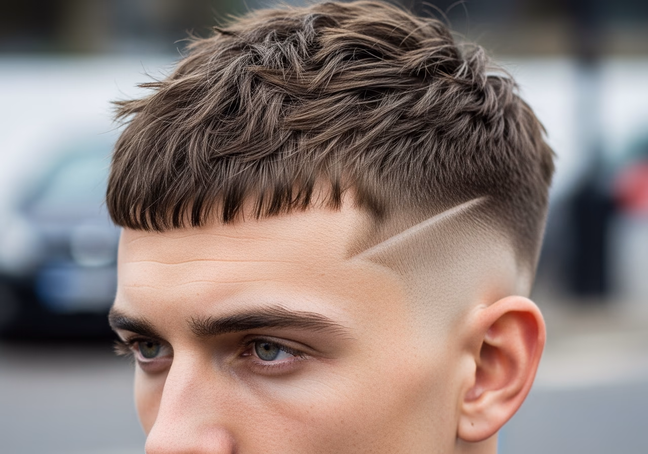 Disconnected Crop Oval — for men with oval face shapes in 2026
