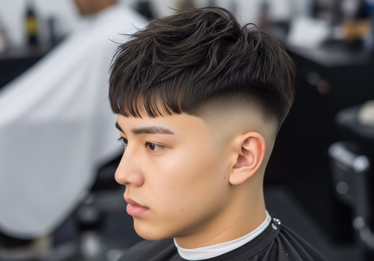Korean Two Block Oval — for men with oval face shapes in 2026