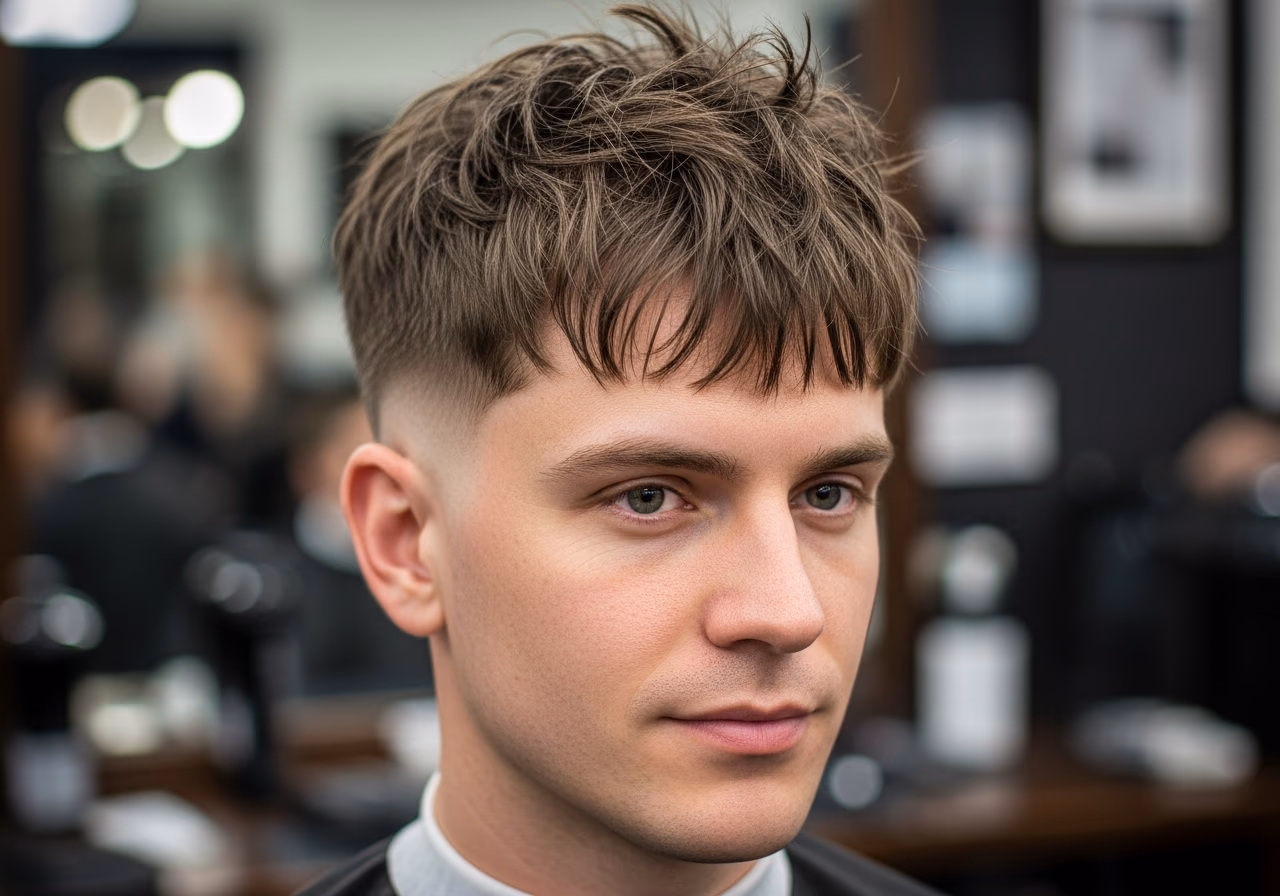 Messy Fringe Oval — for men with oval face shapes in 2026