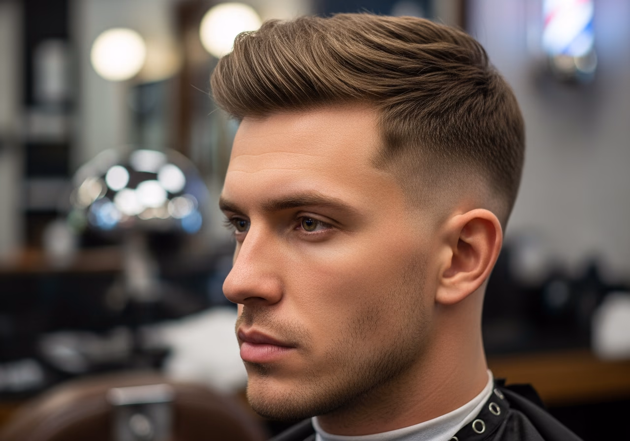 Modern Crew Texture Oval — for men with oval face shapes in 2026