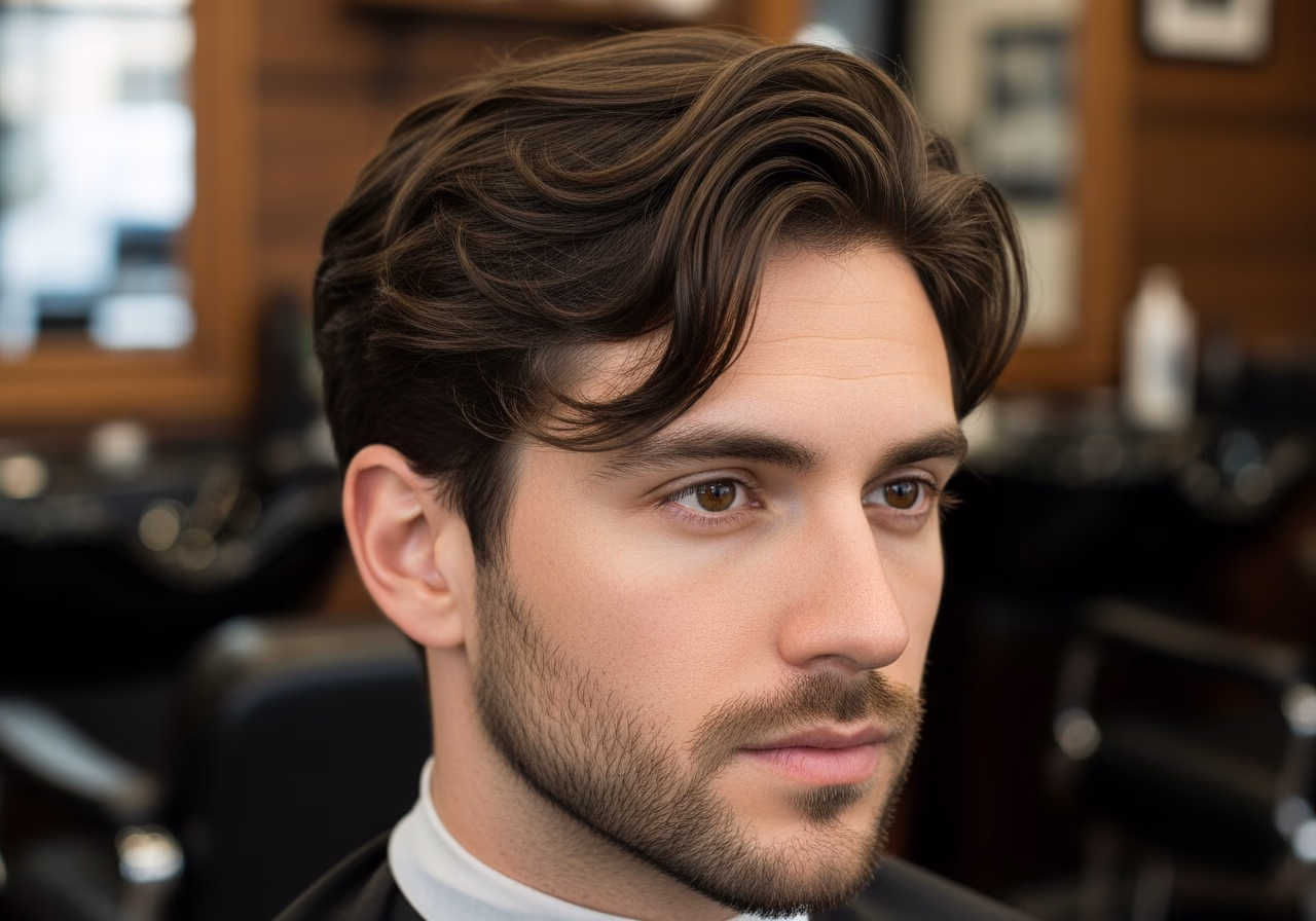 Permed Waves Oval — for men with oval face shapes in 2026