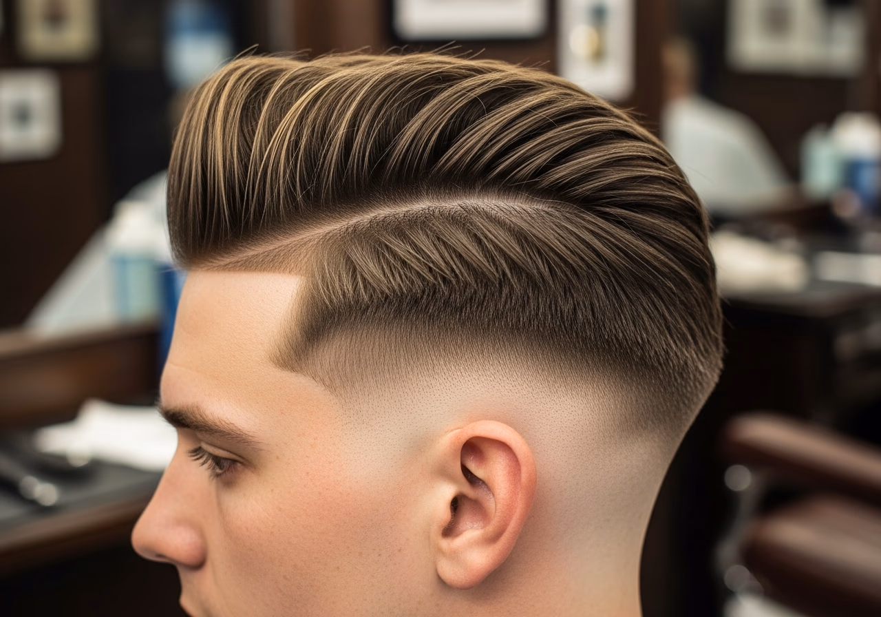 Pompadour Oval — for men with oval face shapes in 2026