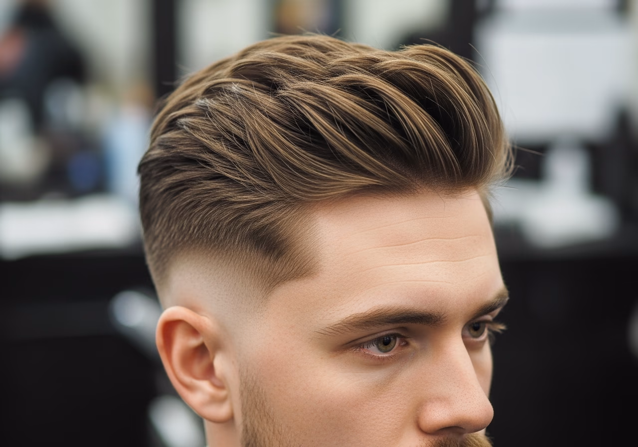 Textured Side Swept Oval — for men with oval face shapes in 2026