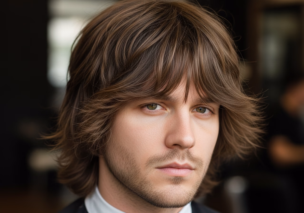 Wolf Cut Oval — for men with oval face shapes in 2026