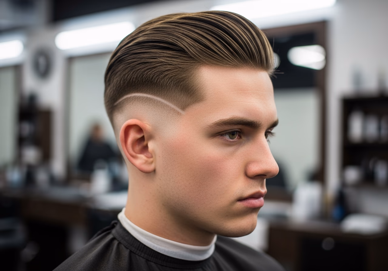 Slick Back Undercut with Line Up — slick back undercut for men in 2026