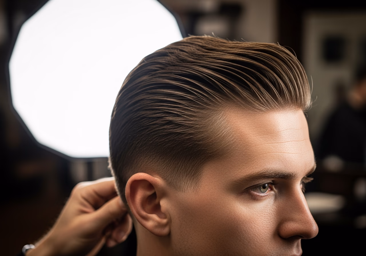 Layered Slick Back Straight — for men with straight hair in 2026