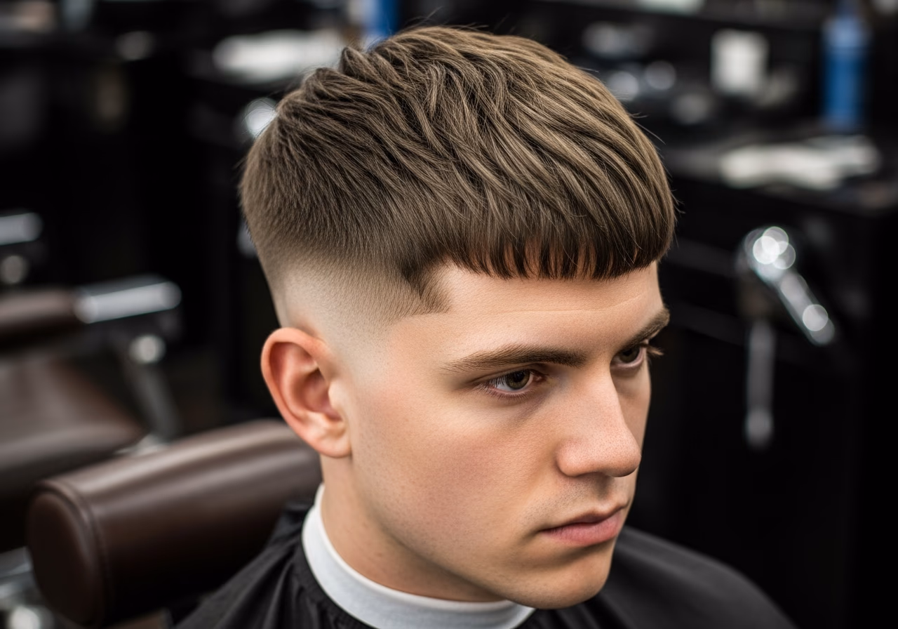 Short Sides Wide Textured Top — for men with straight hair in 2026