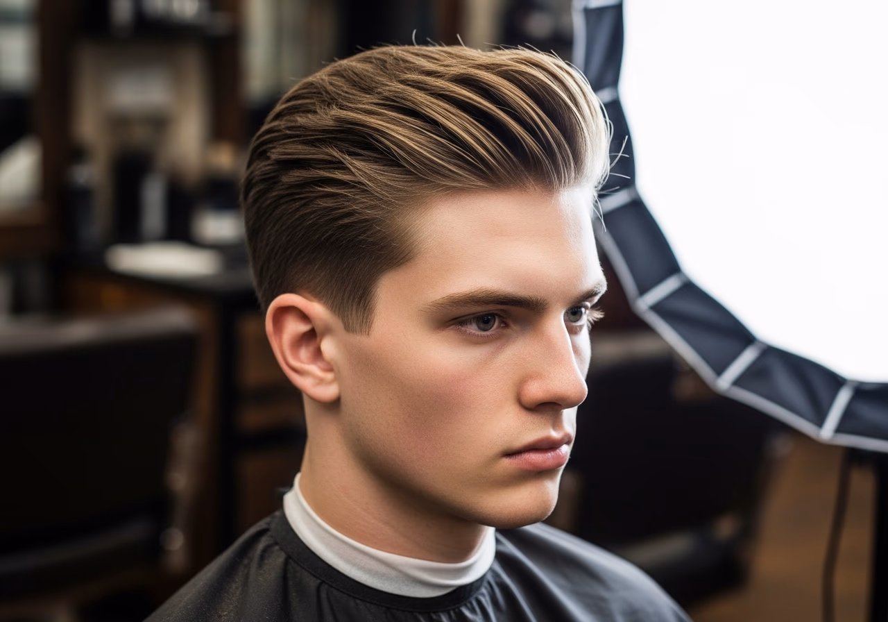 Structured Messy Textured Top — for men with straight hair in 2026
