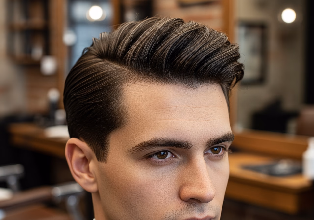 Structured Side Swept Straight — for men with straight hair in 2026