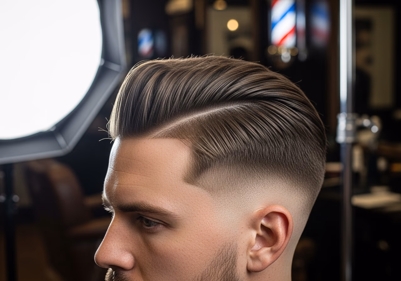 Textured Hard Part Straight — for men with straight hair in 2026