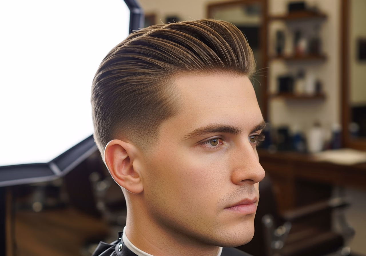 Wide Textured Hard Part — for men with straight hair in 2026