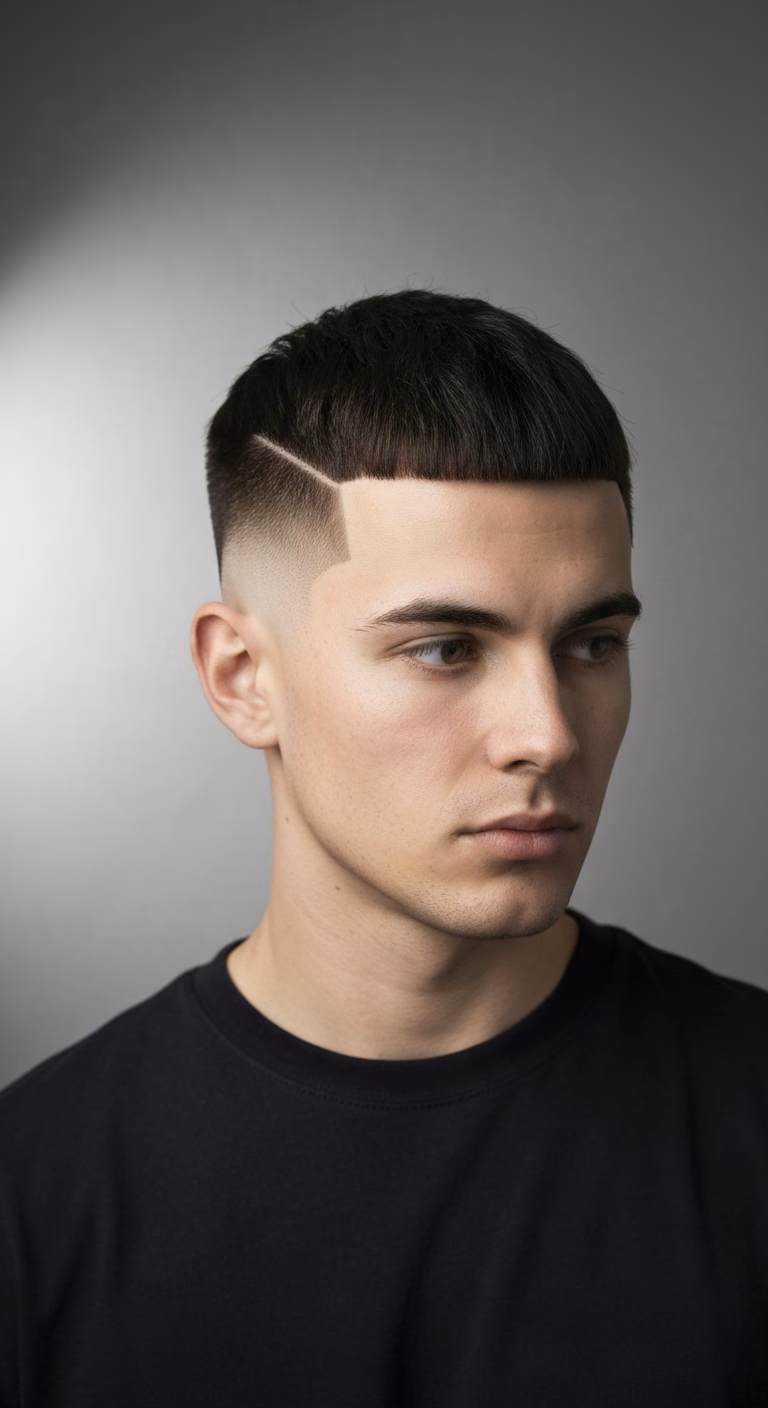 Short Fringe Temple Fade - Temple Fade Haircuts for Men