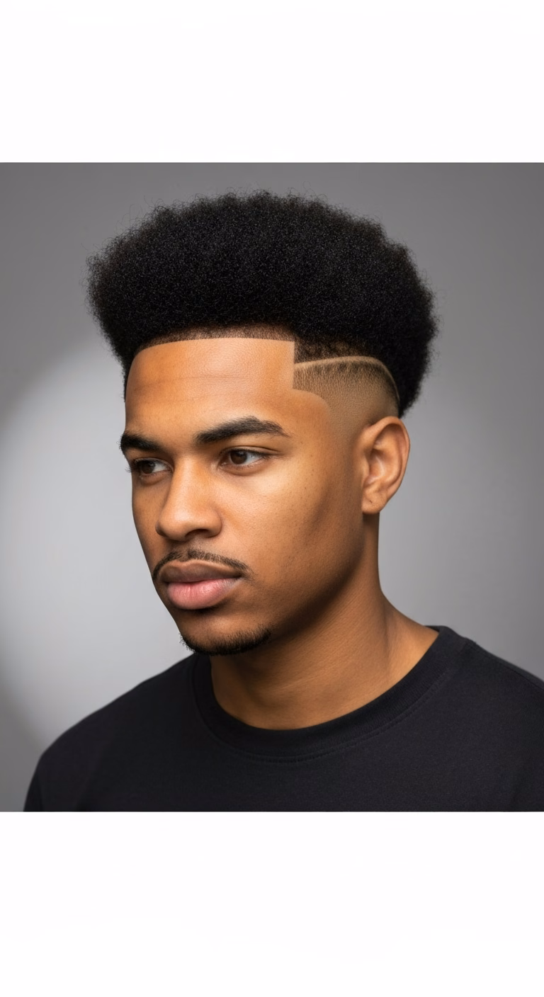 Temple Fade Afro - Temple Fade Haircuts for Men