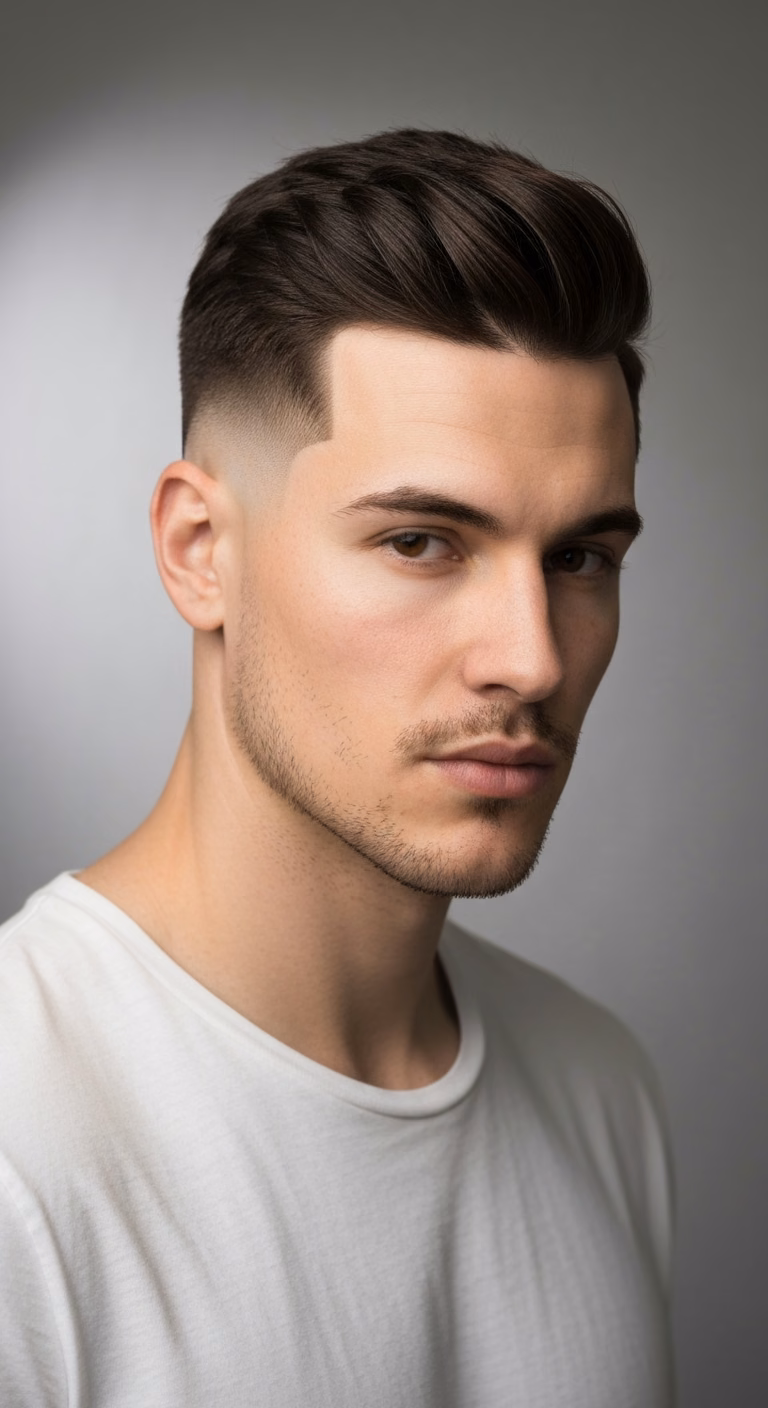 Temple Fade Burst Hybrid - Temple Fade Haircuts for Men