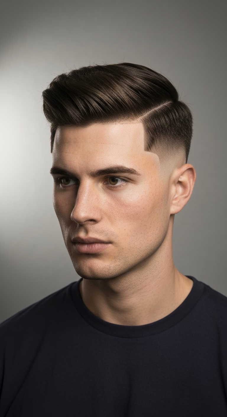 Temple Fade Crew Cut - Temple Fade Haircuts for Men