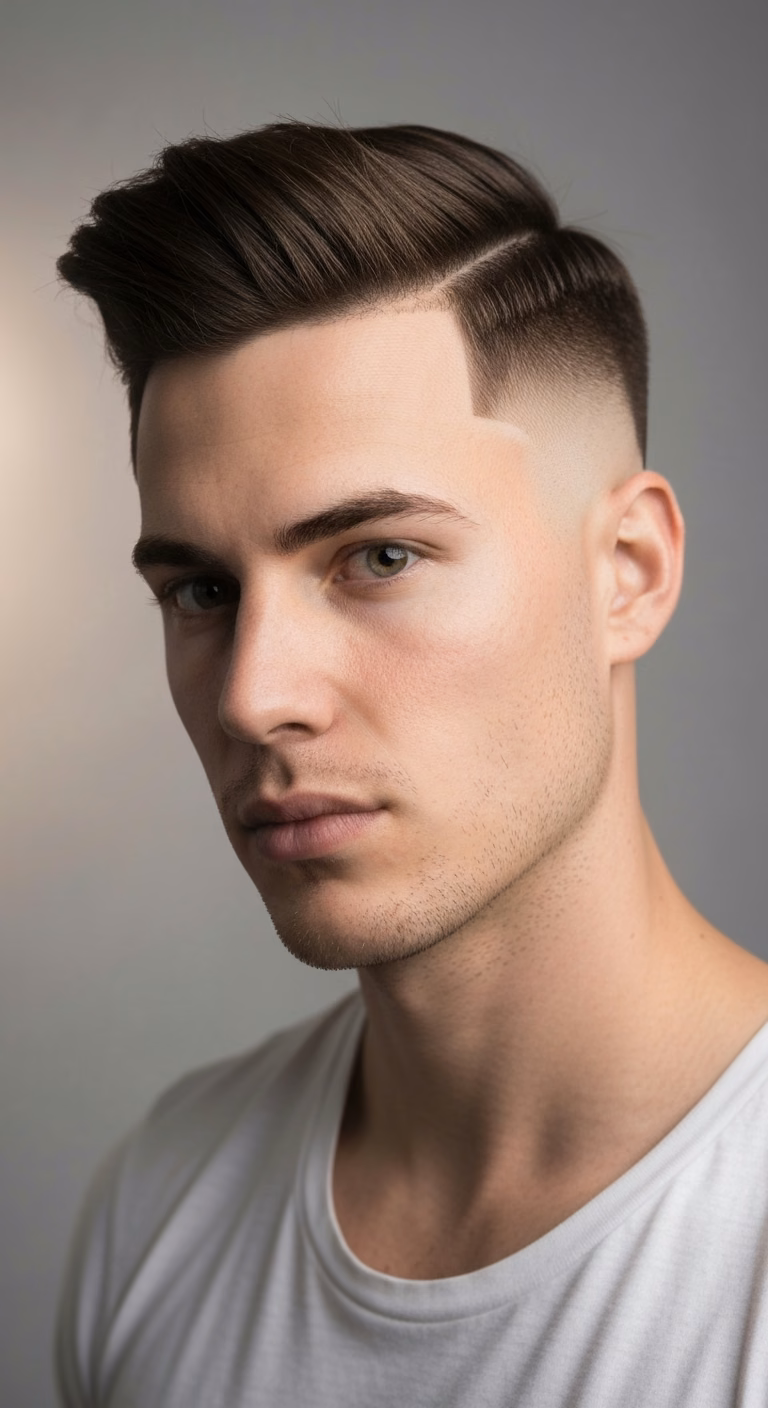 Temple Fade Side Part - Temple Fade Haircuts for Men