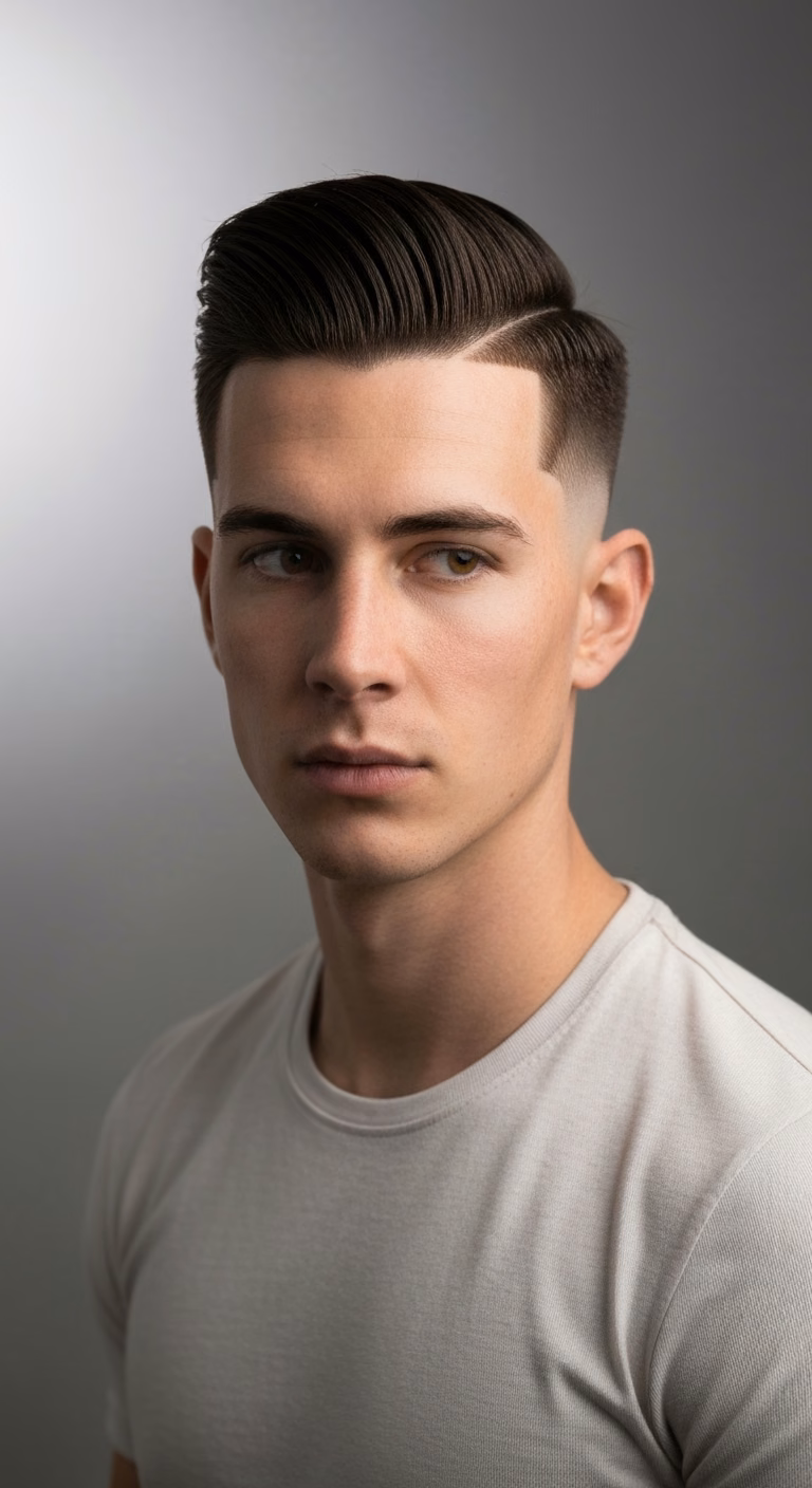 Temple Fade Slick Back - Temple Fade Haircuts for Men