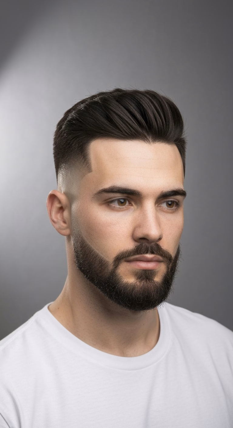 Temple Fade with Beard Link