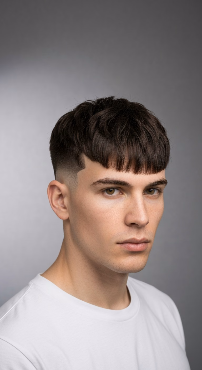 Textured Crop Forward Fringe Hide — for men experiencing hair loss or thinning in 2026