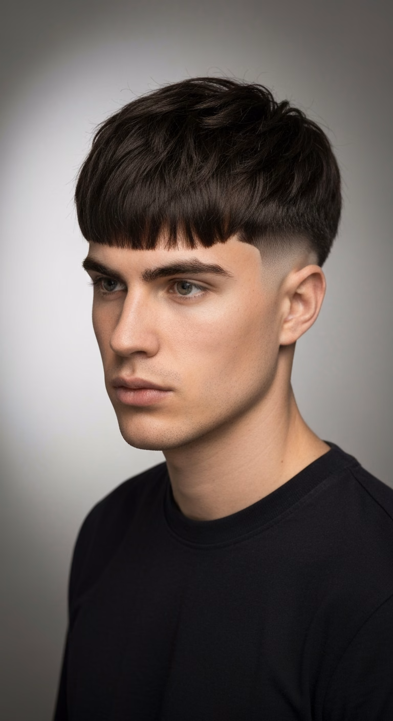 Textured Crop Curtain Fringe — textured crop haircut for men in 2026